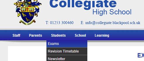 Exam timetable