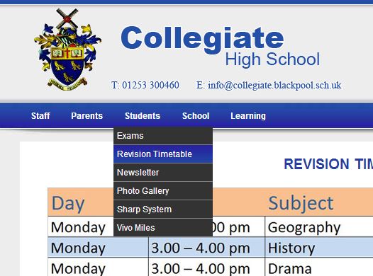 Revision menu